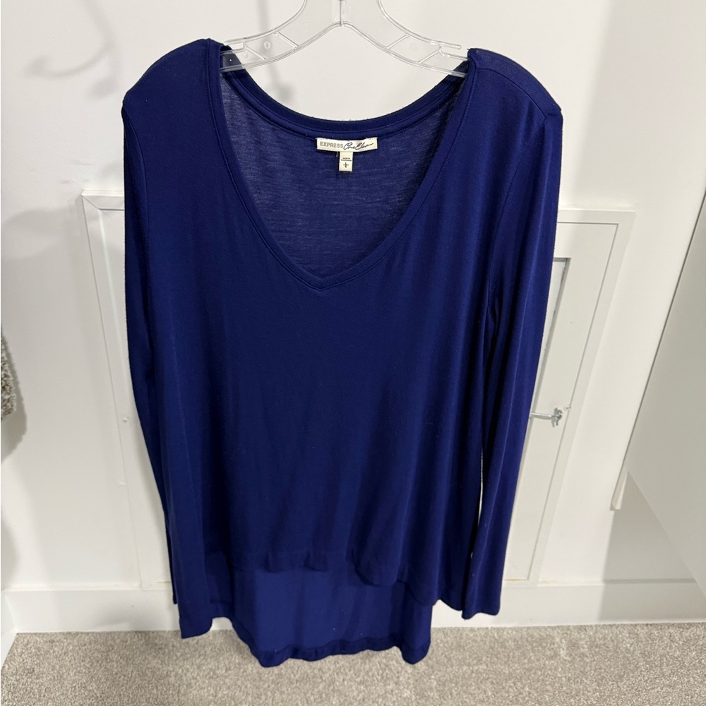 Express Royal Blue Long Sleeve Top